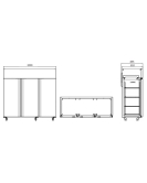 Stainless Steel Triple Door Freezer GNF2090L3