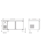 Stainless Steel Double Door Workbench Fridge PLR-18N2(HB) 700MM