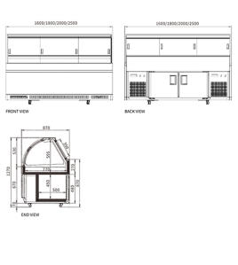Chilled Display Cabinet for Deli XC-S-SZ-YH-16/D-HT