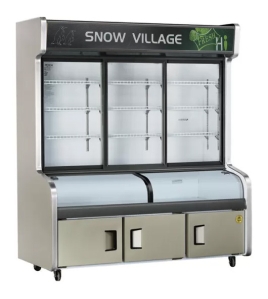 Triple Door With Three Temperature Display Cabinet for Restaurant HY-1800W
