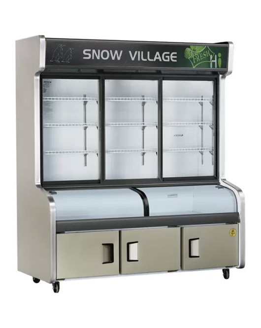 Triple Door With Three Temperature Display Cabinet for Restaurant HY-1800W