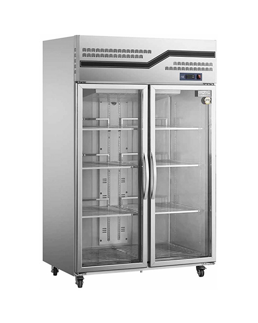 Stainless Steel Two Glass Door Fridge CFR-40B2F