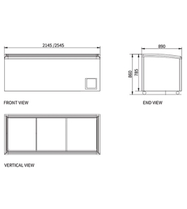  Modular Supermarket Island Freezer CQS-21L