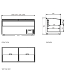  Modular Supermarket Island Freezer CQT-15L
