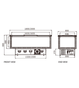  Supermarket Island Freezer SD/SC-1800
