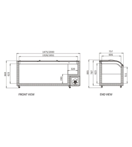 Dual Temperature Supermarket Island Freezer SD/SC-718