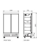 Double Glass Door Display Freezer LD-1260FX
