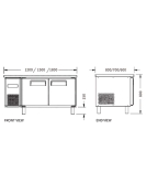 Stainless Double Door Workbench Freezer PLD-12N2 (600MM) 