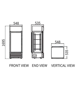Single Glass Door Display Fridge LC-228(A)