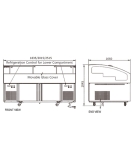 Stainless Double Door With Triple Temperature Display Cabinet BT-B2.5/D-T3