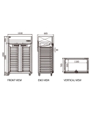 Stainless Steel Double Door Tray Freezer CFD-40D2F-K