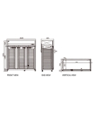 Stainless Steel Triple Door Tray Freezer CFD-60D3F-K