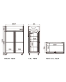 Stainless Steel Four Door Freezer CFD-40D4F