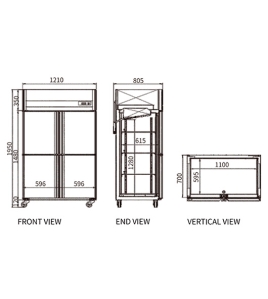 Stainless Steel Four Door Freezer CFD-40D4F
