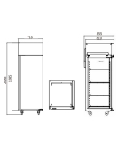 Stainless Steel Single Door Freezer GNF710L1