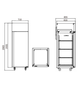 Stainless Steel Single Door Freezer GNF710L1