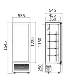 Single Glass Door Display Fridge LC-230
