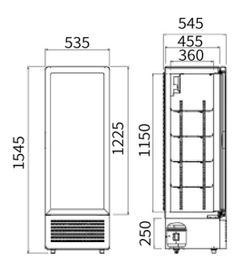 Single Glass Door Display Fridge LC-230