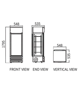 Single Glass Door Display Fridge LC-258(A)