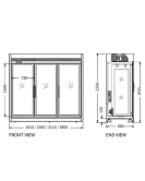 Triple Glass Door Meat Hanging Freezer XC-ZDR-16