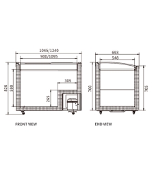 Two Sliding Glass Lids Dual Temperature Chest Freezer SD/SC-258YH