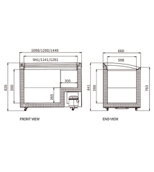 Two Sliding Glass Lids Dual Temperature Chest Freezer SD/SC-328Y