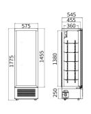 Single Glass Door Display Fridge LC-310