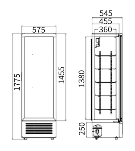 Single Glass Door Display Fridge LC-310