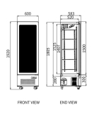 Single Glass Door Display Fridge LC-338FP