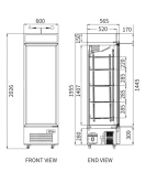 Single Glass Door Display Fridge LC-338W
