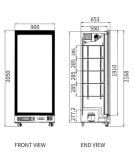 Single Glass Door Display Fridge LC-830F 