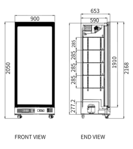 Single Glass Door Display Fridge LC-830F 