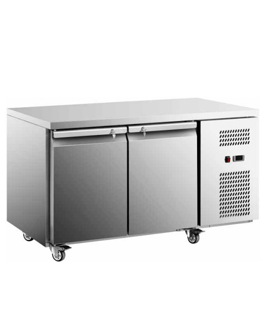 Stainless Steel Double Door Workbench Freezer GNF1360T2