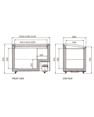Two Sliding Glass Lids Dual Temperature Chest Freezer SD/SC-400Y