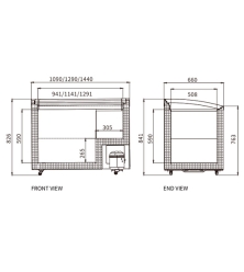 Two Sliding Glass Lids Dual Temperature Chest Freezer SD/SC-400Y