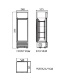 Single Glass Door Display Fridge LC-278B