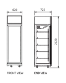 Single Glass Door Display Fridge LC-620FX