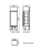 Single Glass Door Display Fridge LC-298B