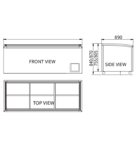 Modular Supermarket Island Freezer CQZ-15L